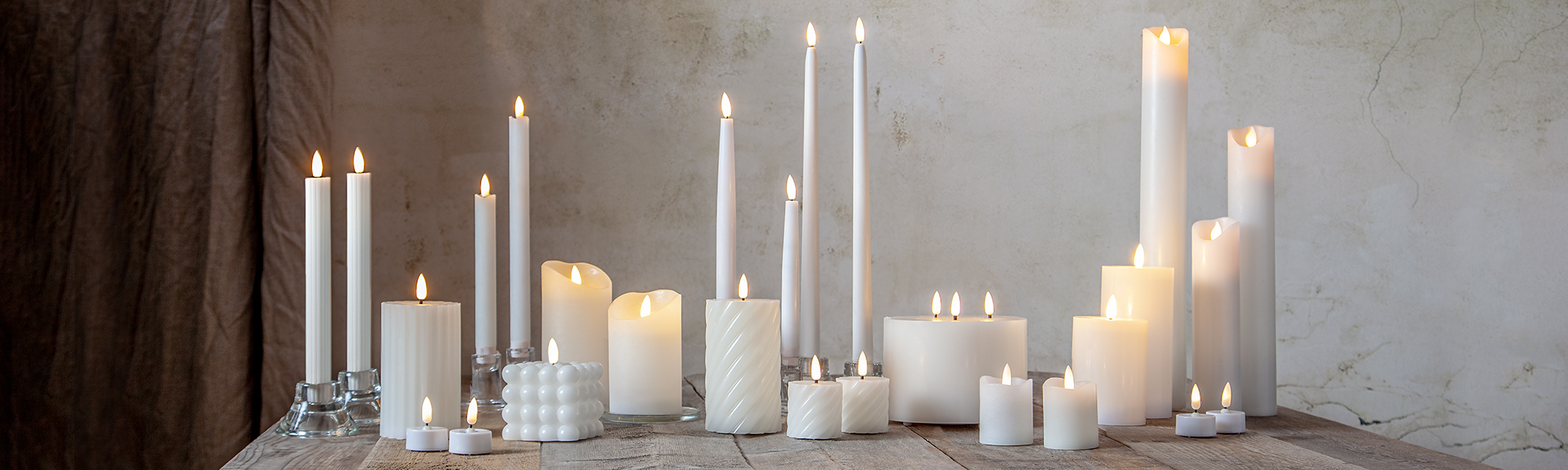 Candle light deals white